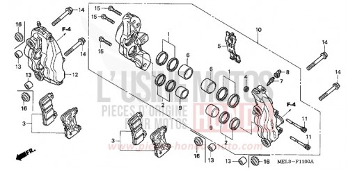ETRIER DE FREIN AVANT CBR1000RR4 de 2004